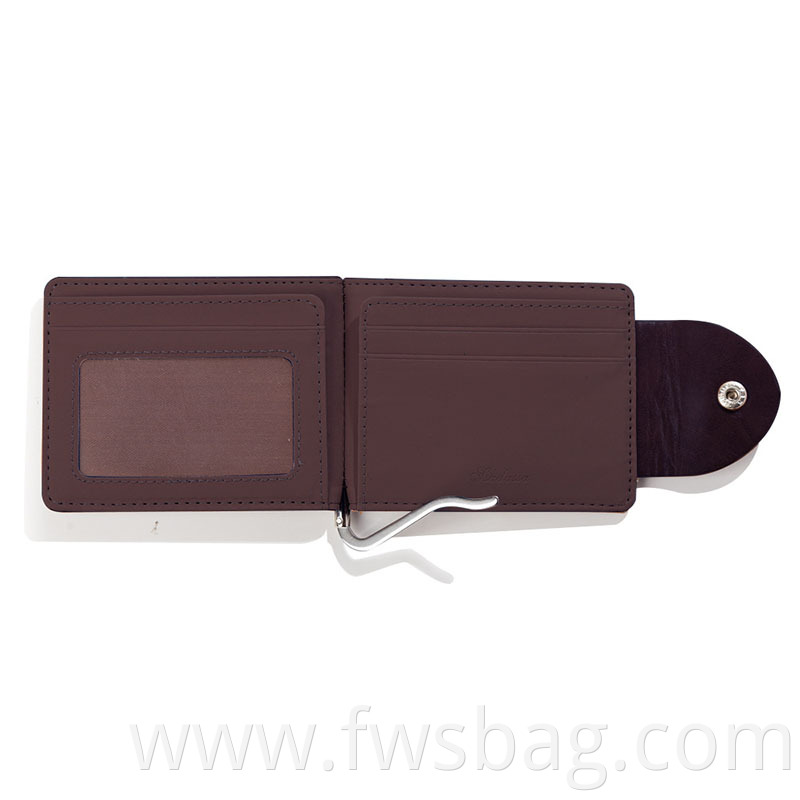 Wholesale Custom Logo African New Designer Pu Leather Smart Money Clip Card Holder Purse Short Men S Wallets With Button6